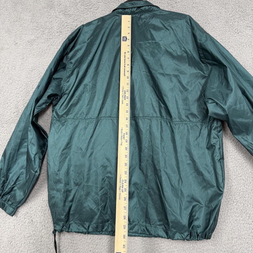 Vintage Eddie Bauer Jacket Mens Large Green Sac Shirt Nylon Windbreaker 80s 90s - Picture 9 of 14